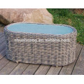 black PE round rattan furniture